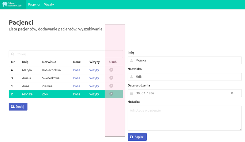 Gabinet dentystyczny: umożliwiam usuwanie pacjentów i wizyt /posts/stomatolog-usuwanie/usuwanie.png